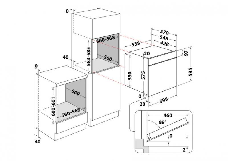 Bauknecht BAR2S K8 V 2 Einbaubackofen Maße Bauknecht BAR2S K8 V 2 Einbaubackofen Maße
